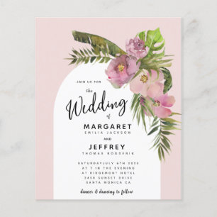 Faire-Part de Mariage Été Floral Tropical sur Budg