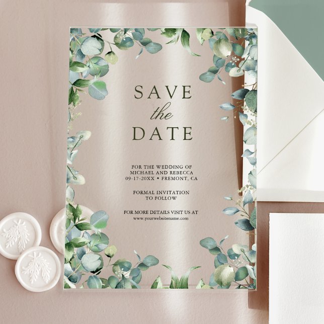 Faire-part de mariage Eucalyptus (Créateur téléchargé)