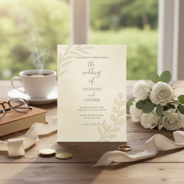 Faire-part de mariage Eucalyptus de la Branche d'O (Créateur téléchargé)