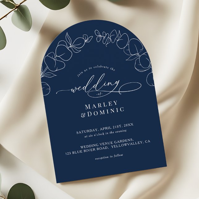 Faire-part de mariage Eucalyptus Springs Script Na (Créateur téléchargé)