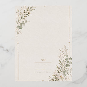 Faire-part de mariage européen en vert olive