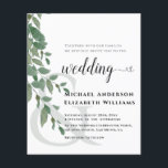 Faire-Part de Mariage Feuillage de Verdure Eucalyp<br><div class="desc">Élégant feuillage de verdure Eucalyptus Faire-Part de Mariage Vert. Feuilles d'eucalyptus aquarelle simples et modernes. À compléter avec vos détails facilement et rapidement. Consultez ma boutique pour voir toute la suite pour ce design.</div>