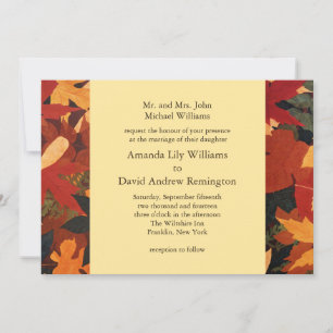 Faire-part de mariage Feuilles d'automne