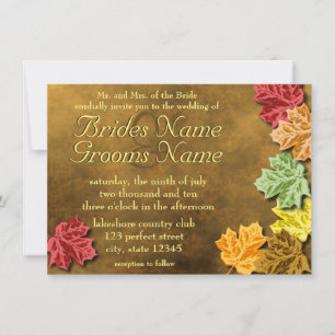 Faire-part de mariage Feuilles d'automne