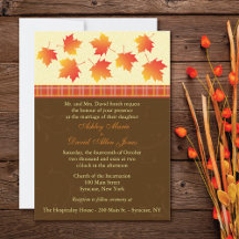 Faire-part de mariage Feuilles d'automne