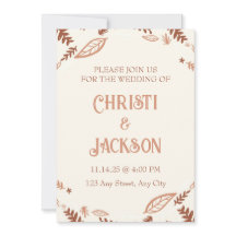 Faire-part de mariage Feuilles d'automne