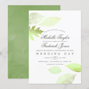 Faire-part de mariage Feuilles d'automne à l'aquar