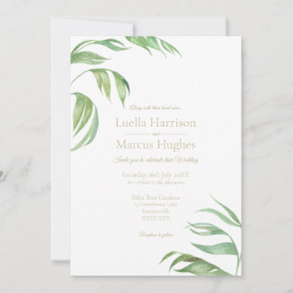 Faire-part de mariage feuilles de palmier