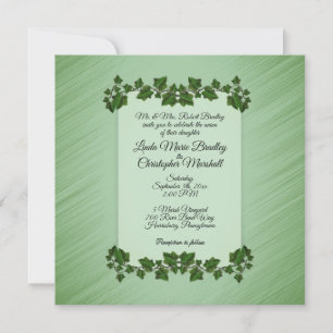 Faire-part de mariage Feuilles verts