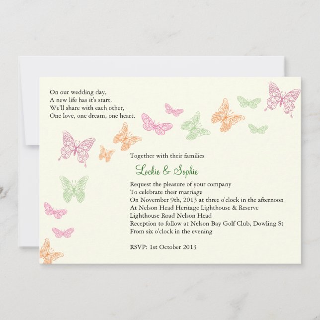 Faire-part de mariage final de Sophie (Devant)