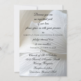 Faire-part de mariage Fleur Blanche