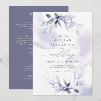 Faire-Part de Mariage Fleur d'Aune Aquarelle TOUT 