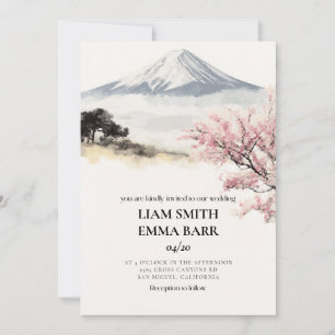 Faire-part de mariage Fleur de cerisier Sakura jap