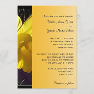 faire-part de mariage fleur de jonquille ensoleill