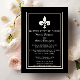 Faire-part de mariage Fleur de Lis