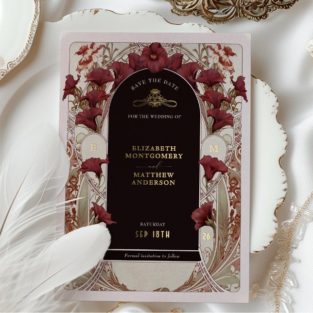 Faire-Part de Mariage Fleur de Lys de Bourgogne (Créateur téléchargé)