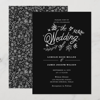 Faire-part de mariage fleur sauvage