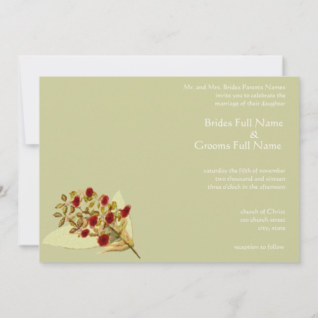 Faire-part de mariage Fleur sauvage (Dos)