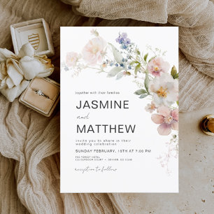 Faire-part de mariage Fleur sauvage Boho Budget
