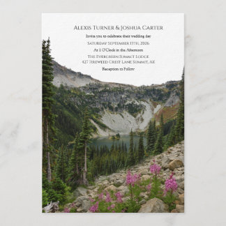 Faire-Part de Mariage Fleur Sauvage de Montagne