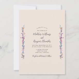 Faire-part de mariage Fleur sauvage floral Boho mo