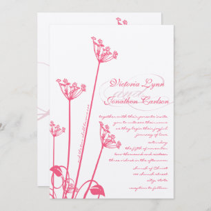 Faire-part de mariage Fleur sauvage Pink Dandelion