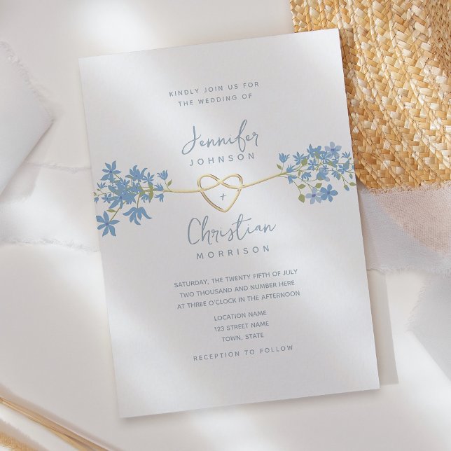 Faire-part de mariage Fleur sauvage printanière bl (Créateur téléchargé)