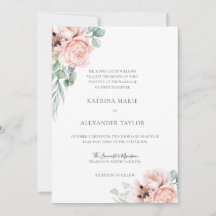 Faire-part de mariage Fleurs aquarelles Boho Katri