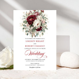 Faire-part de mariage Fleurs blanches de Bourgogne