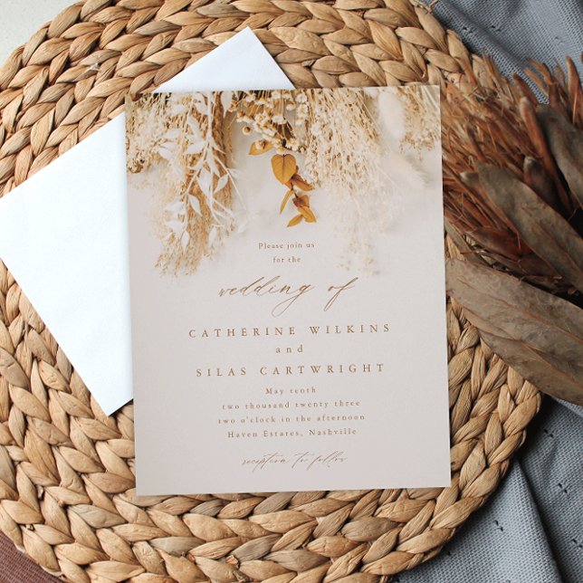 Faire-part de mariage Fleurs Bohème de Budget d'Au (Créateur téléchargé)