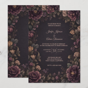 Faire-part de mariage Fleurs Humeur Vintage