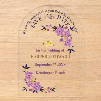 Faire-part de mariage Fleurs sauvages audacieuses 