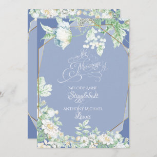 Faire-part de mariage   Fleurs sauvages et baies