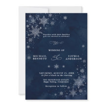 Faire-part de mariage Flocons de minuit