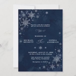 Faire-part de mariage Flocons de minuit