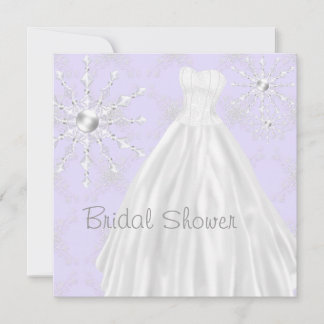 Faire-part de Mariage Flocons de Neige Violets Réc