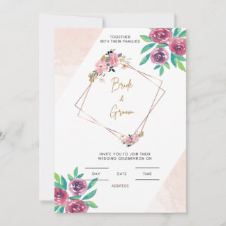 Faire-part de mariage floral