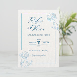 Faire-part de mariage floral