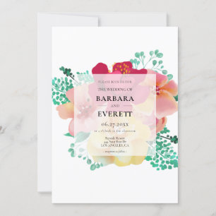 Faire-part de mariage floral