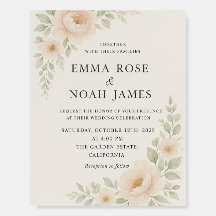 Faire-part de mariage floral