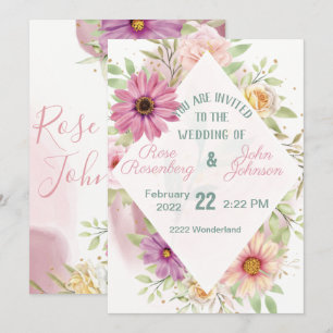 Faire-part de mariage floral