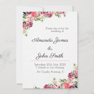 Faire-part de mariage floral