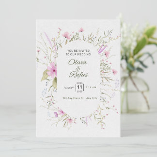 Faire-part de mariage floral