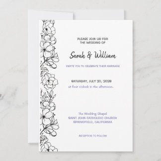 Faire-part de mariage floral