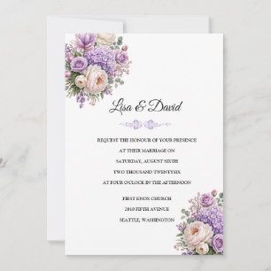 Faire-part de mariage floral