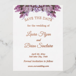 Faire-part de mariage floral à conserver