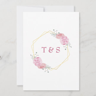 Faire-part de mariage floral à fleurs de cerisier