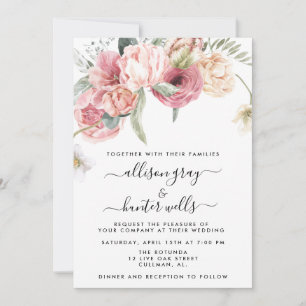 Faire-part de mariage floral Annabeth
