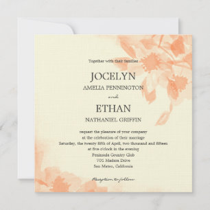 Faire-part de mariage floral aquarelle