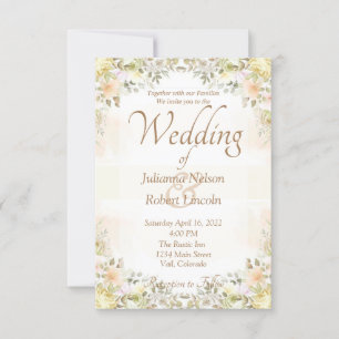 Faire-part de mariage Floral Automnal